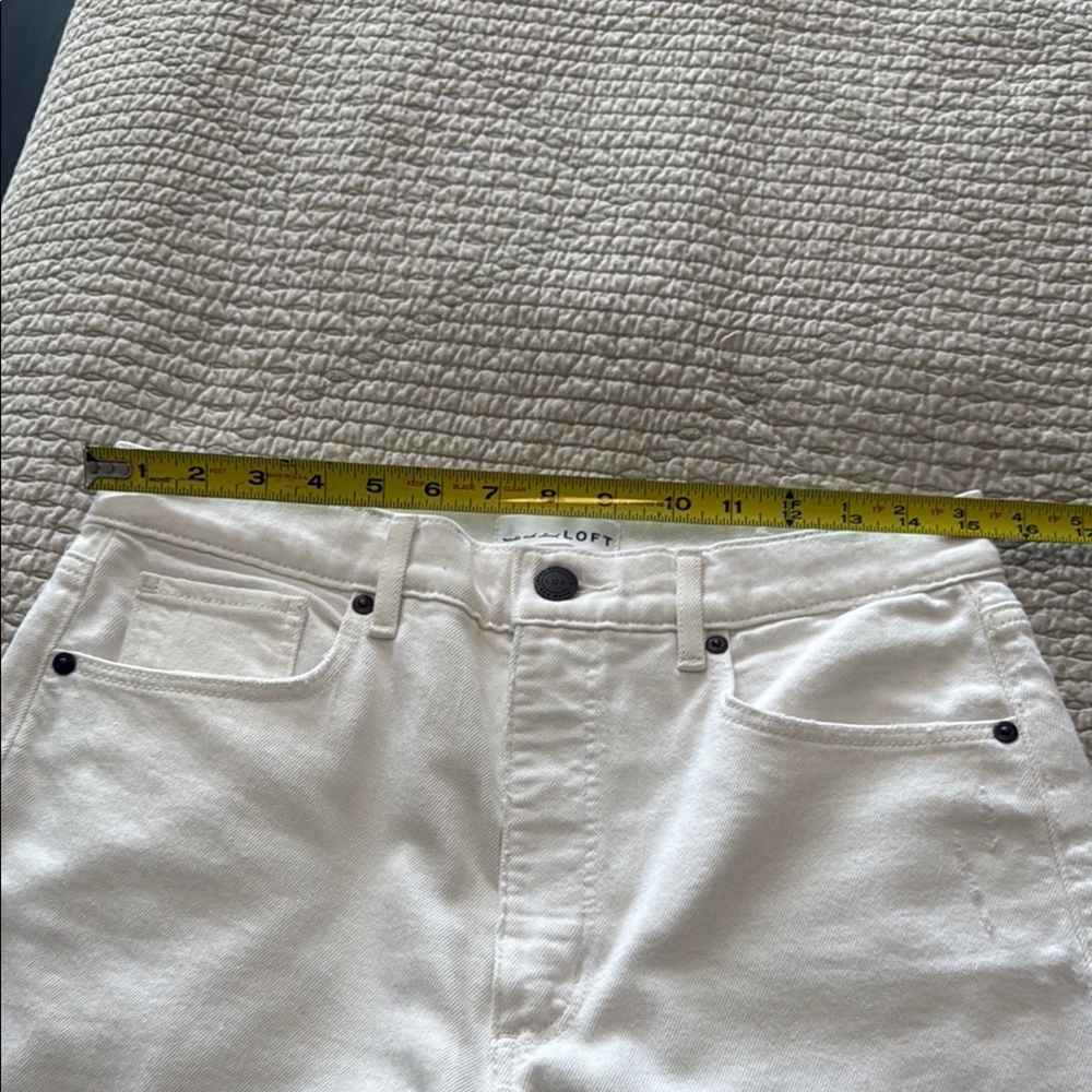 Ann Taylor LOFT The 90s Straight Jean In White 28/6" - Picture 9 of 9